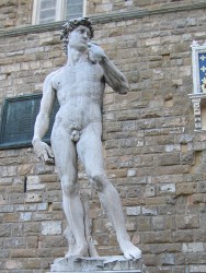 Copy of David in the Piazza Signoria in Front of the Uffizi Gallery